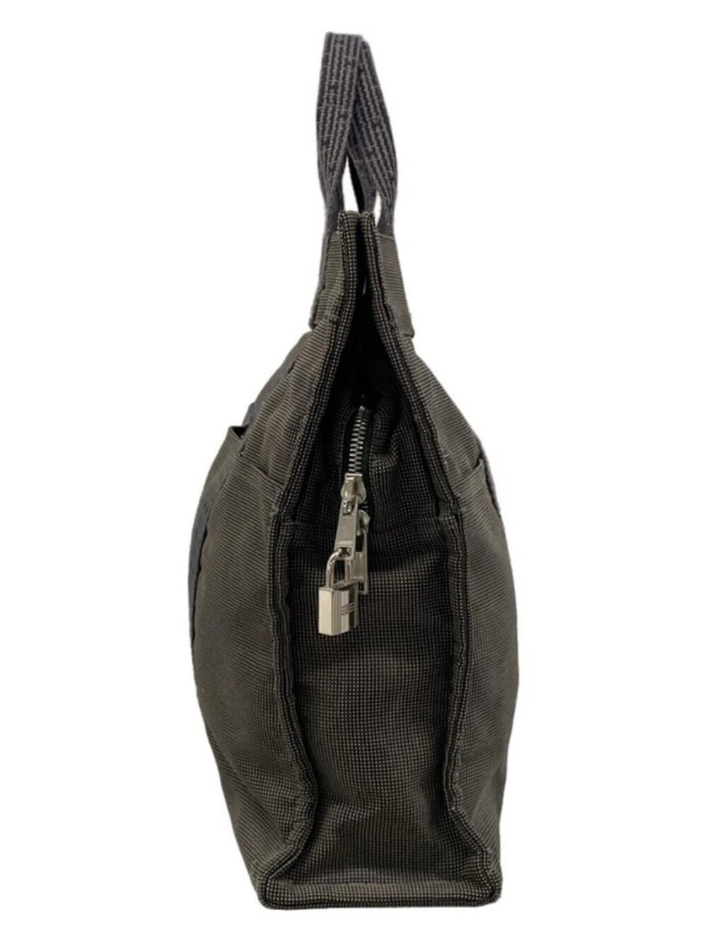 HERMES Her Line Tote MM Gray Polyamide Polyester Tote Bag - Picture 2 of 13